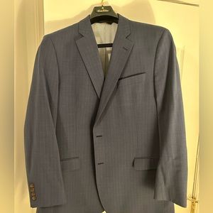 Navy Blue Pinstripe Suit